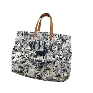 Will Leather Goods Reversible Canvas Tote Bag Sugar Skull Dia de los Muertos